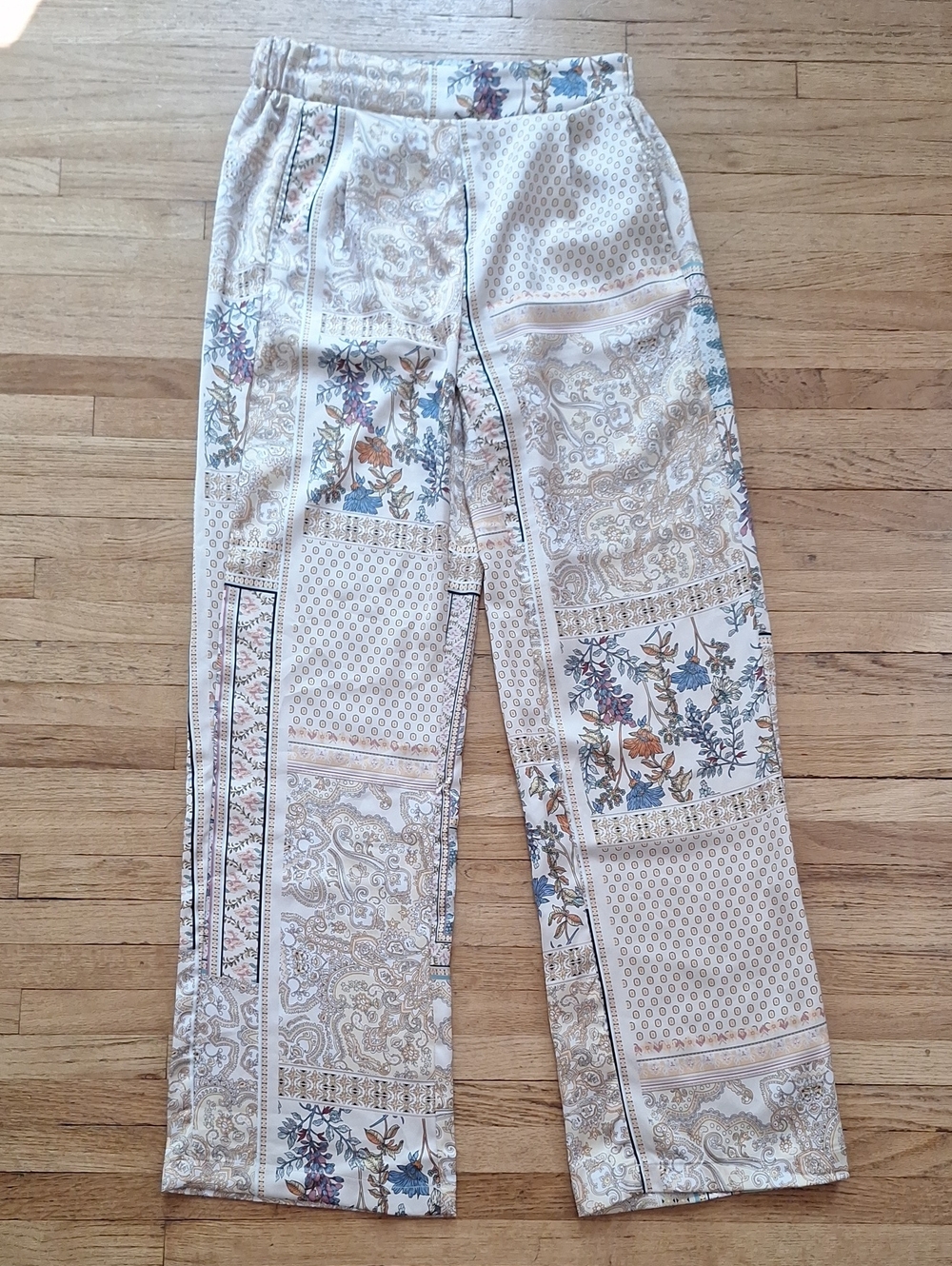 Rachel Zoe Satin Scarf Print Pants